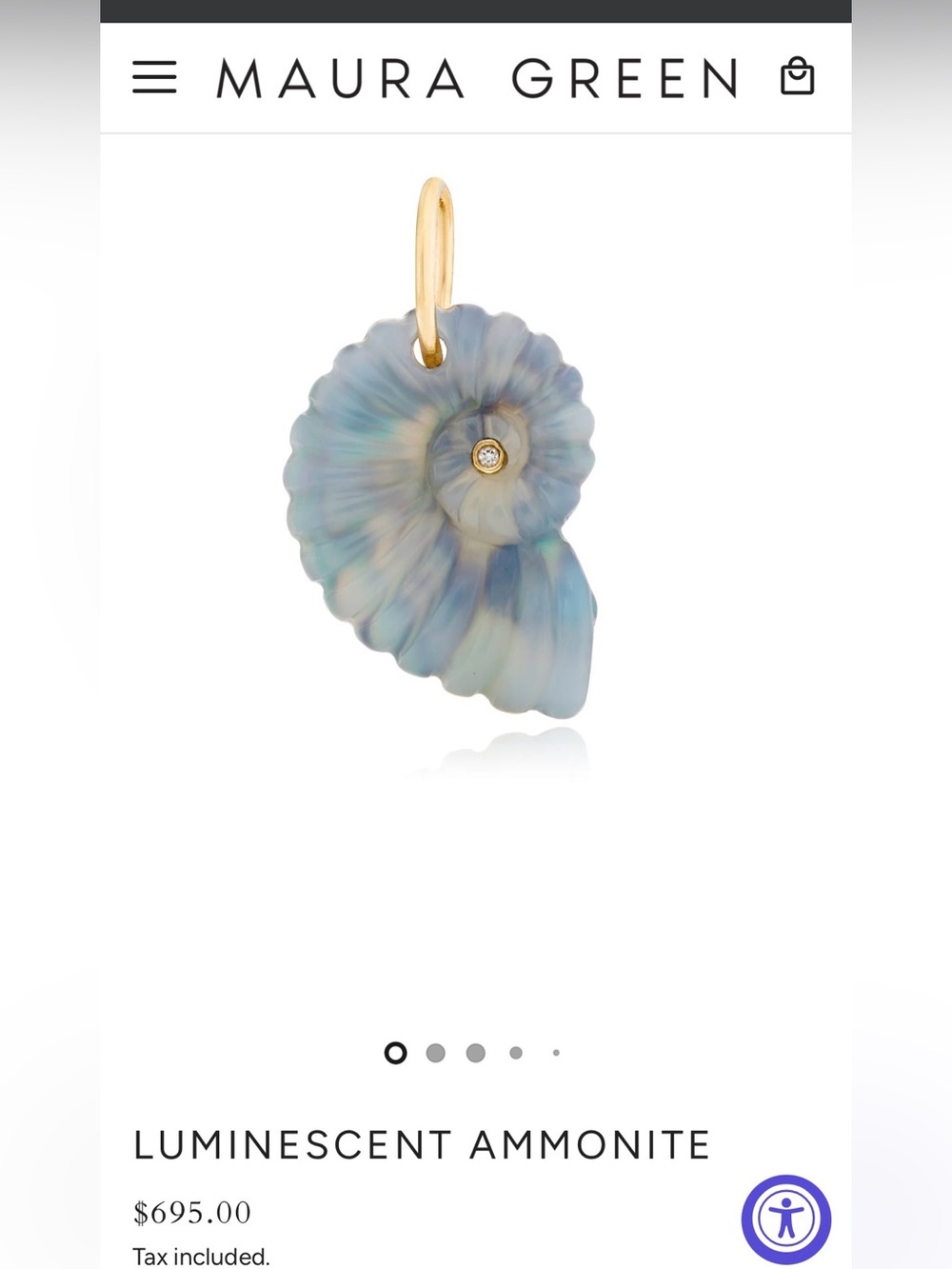 Maura Green LUMINESCENT AMMONITE Pendant